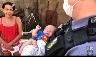 Bebê de um mês de vida é salvo pela PM ao engasgar com leite materno em MT