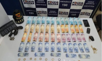 Com mais de R$14 mil em espécie, motorista é preso por porte ilegal de arma de fogo em Cáceres (MT)