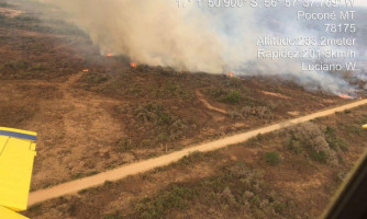 Corpo de Bombeiros é acionado para conter incêndio no KM 103 da Transpantaneira