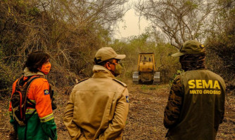 Corpo de Bombeiros Militar e SEMA iniciam queimas prescritas e aceiros no Parque Encontro das Águas, no Pantanal