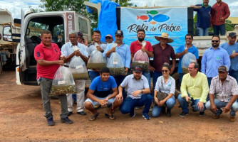Empaer e Consórcio do Pantanal entregam 25 mil alevinos para agricultores da Região Oeste do Estado