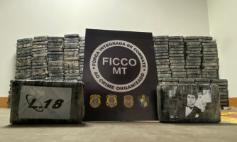 Força integrada contra crime organizado apreende uma tonelada de cocaína no norte de Mato Grosso