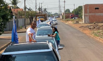 FORÇA: Irajá Lacerda é recebido em Nova Olímpia com mais de 150 carros em carreata