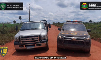 Fronteira: F-350 furtada em Tangará é recuperada a caminho da Bolívia