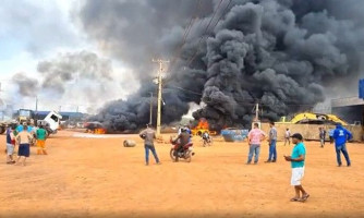 Funcionário de posto tem 80% do corpo queimado na explosão de caminhão em MT