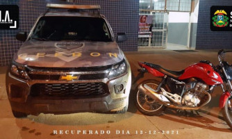 Gefron recupera motocicleta furtada em Conquista D’Oeste