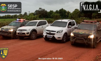 Gefron recupera seis veículos roubados em menos de 24 horas