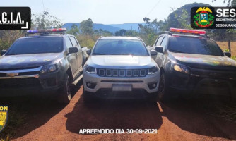 Jeep roubado é recuperado pelo Gefron na Estrada do Matão; veículo seria levado para Bolívia