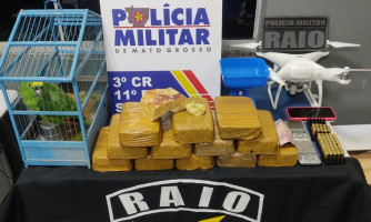 PM atende ocorrência de maus-tratos a papagaio e encontra 15 quilos de cocaína