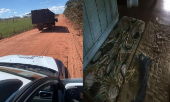 PM recupera caminhões com bois roubados de fazenda e prende três suspeitos