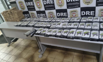 Polícia Civil apreende 100 tabletes de cocaína transportados em caminhão de carga