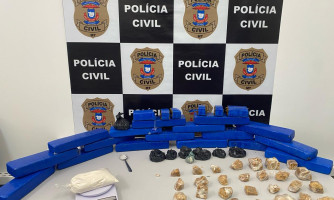 Polícia Civil apreende 20 quilos de entorpecentes escondidos em residência em Cáceres