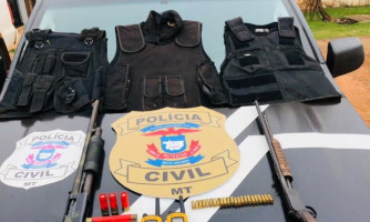 Polícia Civil de Vila Bela apreende armas, coletes e munições em área de conflito agrário na fronteira