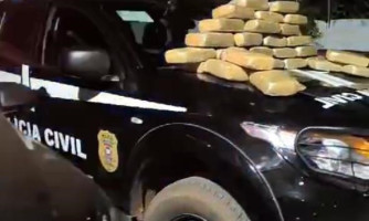 Polícia Civil flagra traficante transportando 29 tabletes de maconha em rodovia em Vila Bela