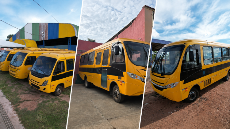 Vale de São Domingos reforça frota escolar e já soma cinco novos ônibus para transporte de estudantes