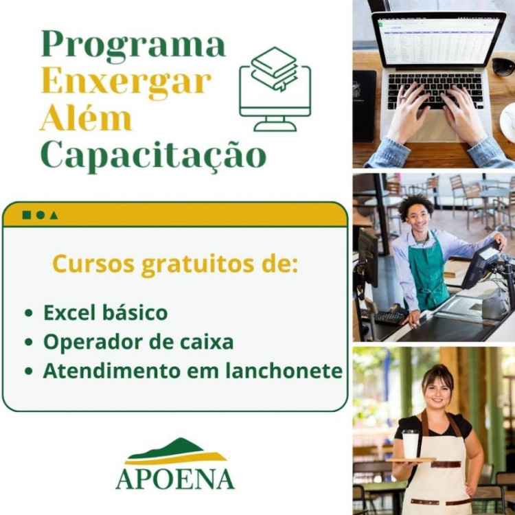 Apoena oferece cursos gratuitos para a população de Pontes e Lacerda, Porto Esperidião e Vila Bela da Santíssima Trindade
