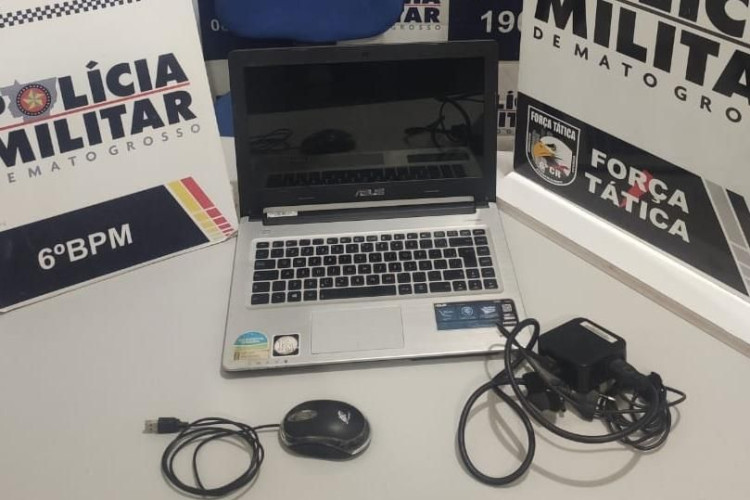 Força Tática recupera ultrabook e detém dupla em Cáceres