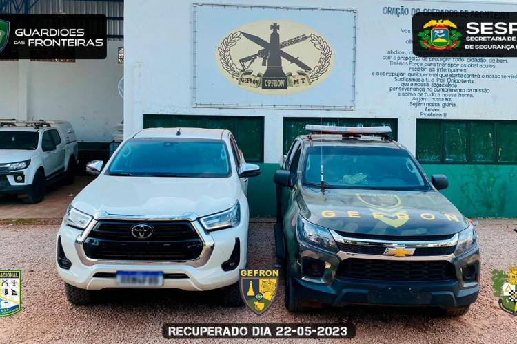 Fronteira: Hilux roubada na capital é recuperada a caminho da Bolívia