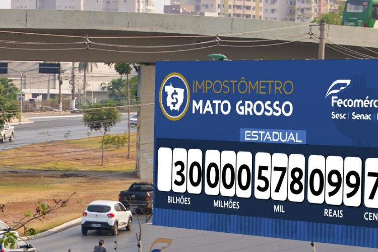 IMPOSTÔMETRO  Mato-grossenses já pagaram mais de R$ 30 bilhões em tributos no estado