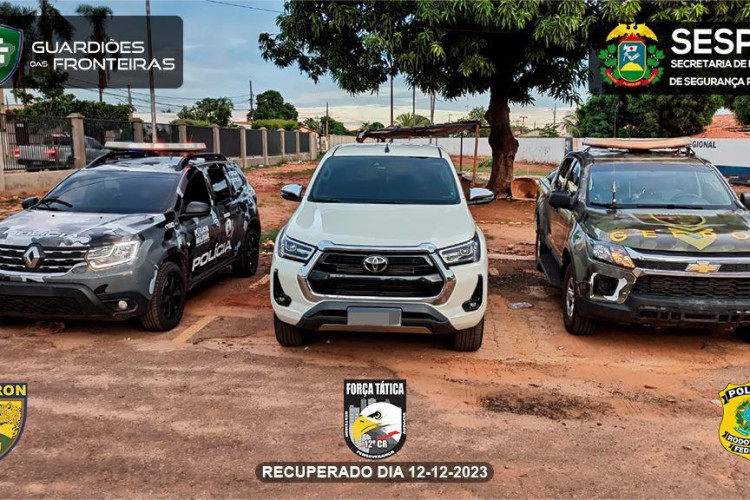 Forças de segurança recuperam caminhonete Hilux após denúncia de apropriação indébita