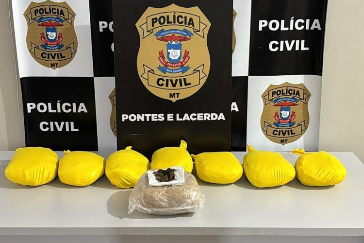 Polícia Civil apreende quatro quilos de maconha com traficante em Pontes e Lacerda