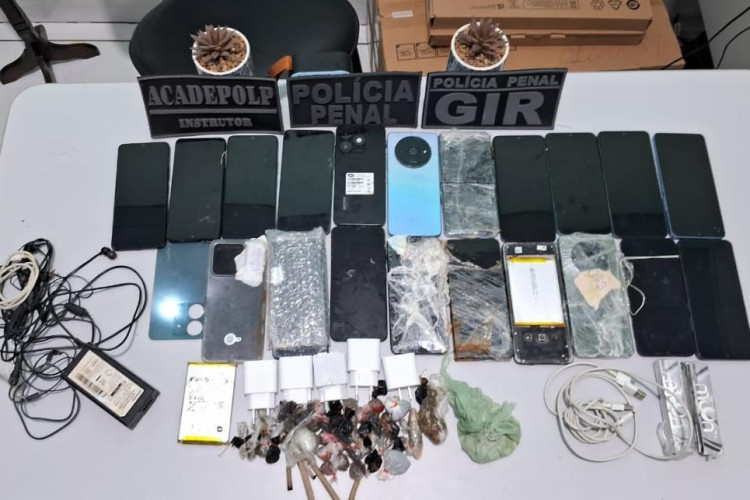 Operação Mute realizada em 41 unidades penais de MT remove 65 celulares e outros materiais ilícitos