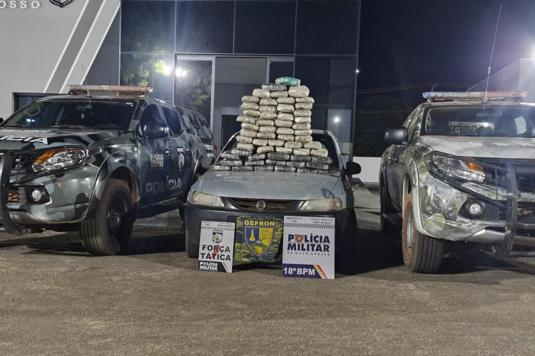 Forças de segurança apreendem 57 quilos de supermaconha e causam prejuízo de R$ 180 mil às facções criminosas em Vila Bela da Santíssima Trindade