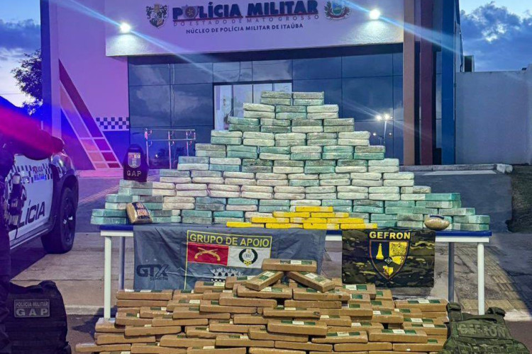 Forças de Segurança apreendem 398 tabletes de drogas em MT