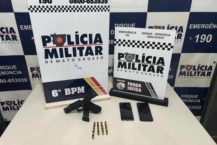 Polícia Militar conduz dois faccionados com pistola e frustra homicídio em Cáceres