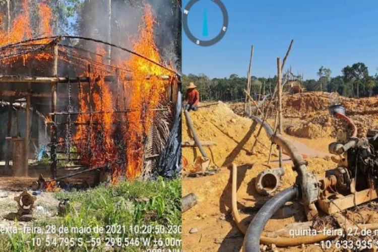 Batalhão Ambiental descobre garimpo ilegal, apreende maquinário e aplica multa de R$ 2,5 milhões