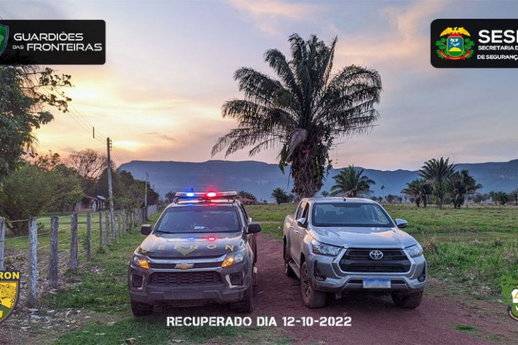 ?Caminhonete furtada em Cuiabá é recuperada pelo Gefron na fronteira