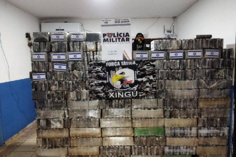 Carga com 770 tabletes de cocaína avaliada em R$ 25 milhões é apreendida em MT