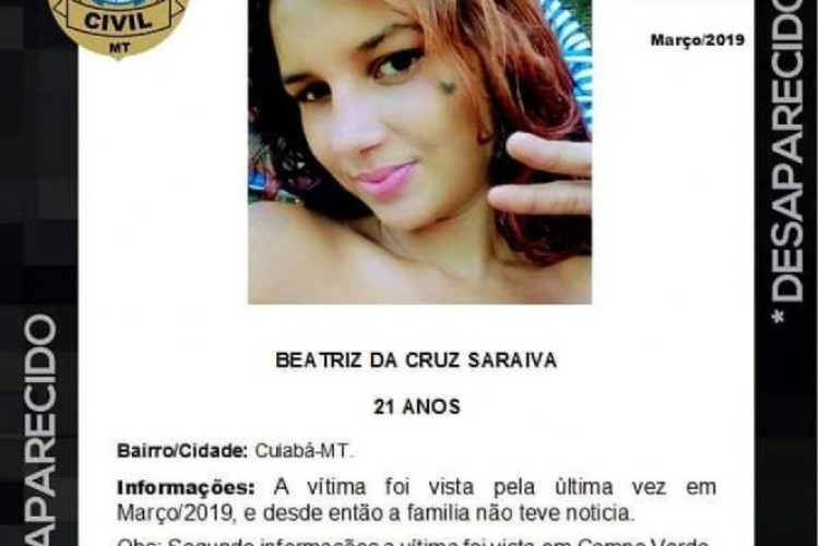 Família procura jovem que está desaparecida há 2 anos em MT