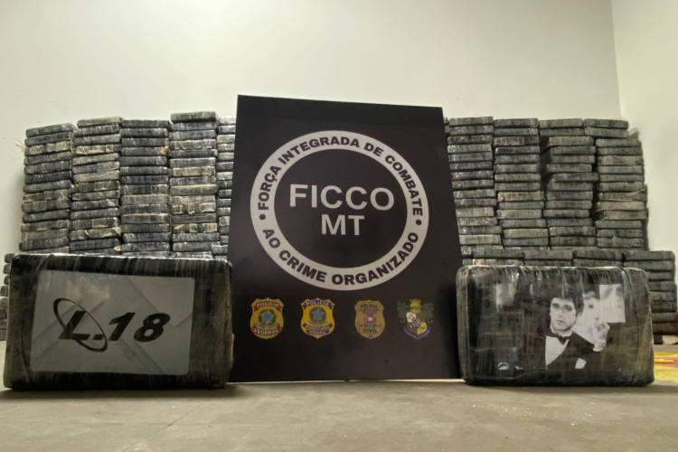 Força integrada contra crime organizado apreende uma tonelada de cocaína no norte de Mato Grosso