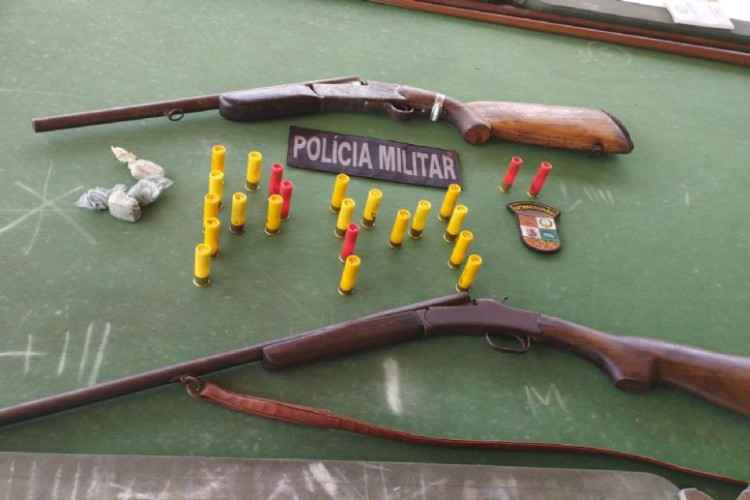 Forças de segurança de MT impedem invasão de terras, prendem dois e apreendem armas de fogo e drogas