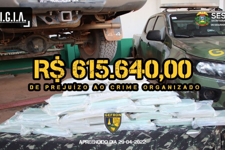 FRONTEIRA: Gefron apreende 26 tabletes de cocaína na fronteira; veja o vídeo