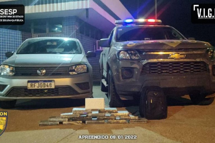 Gefron apreende 16 quilos de cocaína que seriam levados para Mirassol D’Oeste