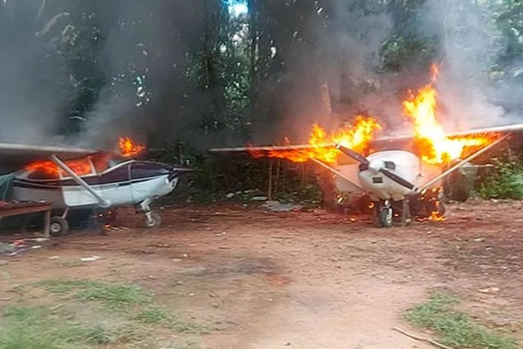 Operação Yanomami contra garimpo ilegal apreendeu 111 aeronaves