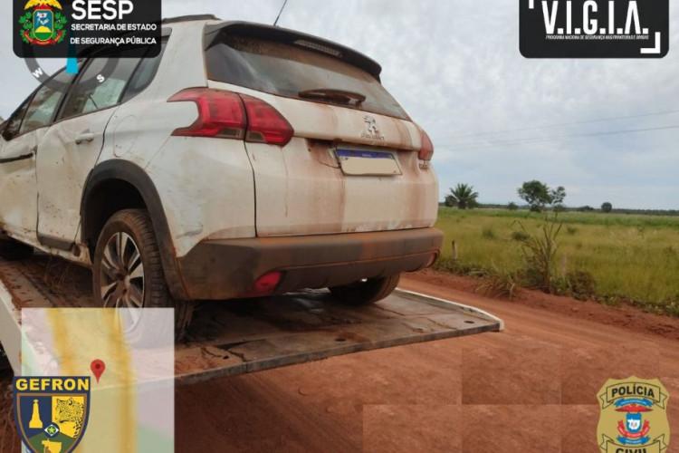 Peugeot roubado em Brasília é recuperado na Zona Rural de Vila Bela da Santíssima Trindade