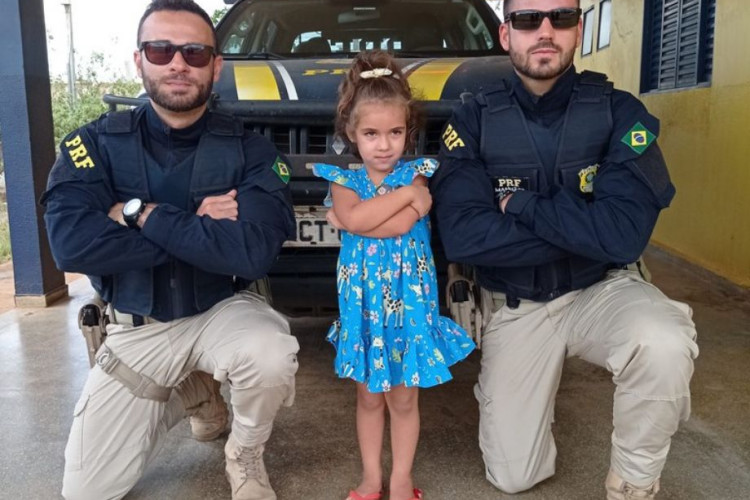 Polícia Rodoviária Federal inspira menina de 4 anos