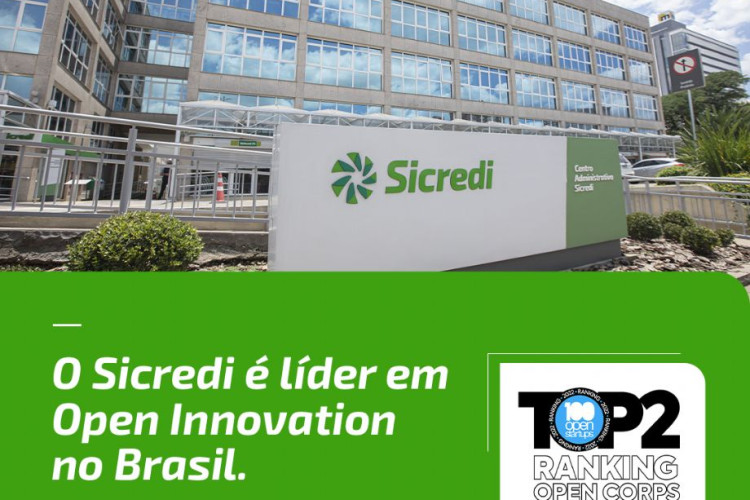 Sicredi está entre as empresas mais abertas à inovação no Brasil segundo ranking da 100 Open Startups