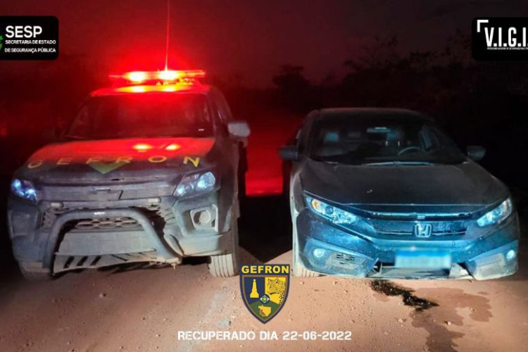 Veículo furtado na capital é recuperado pelo Gefron em Pontes e Lacerda